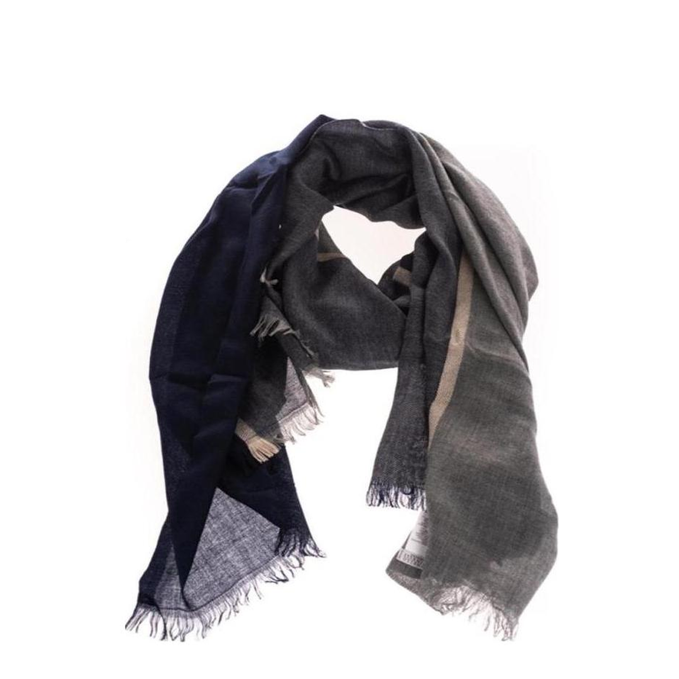 Colorblock Scarf in Blue Marine Color - Image 1