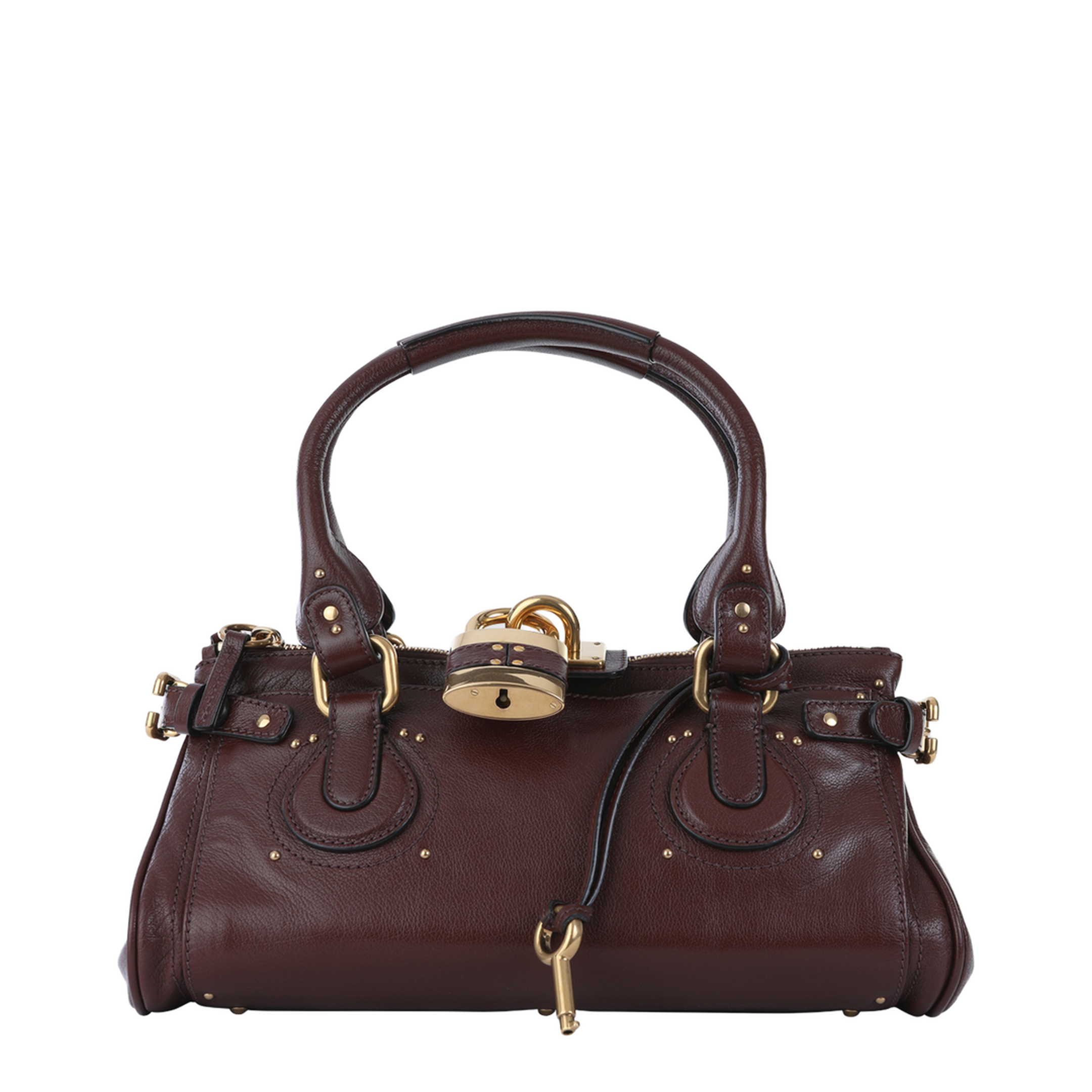 Paddington Buffalo Leather Shoulder Bag - Garnet - Image 2