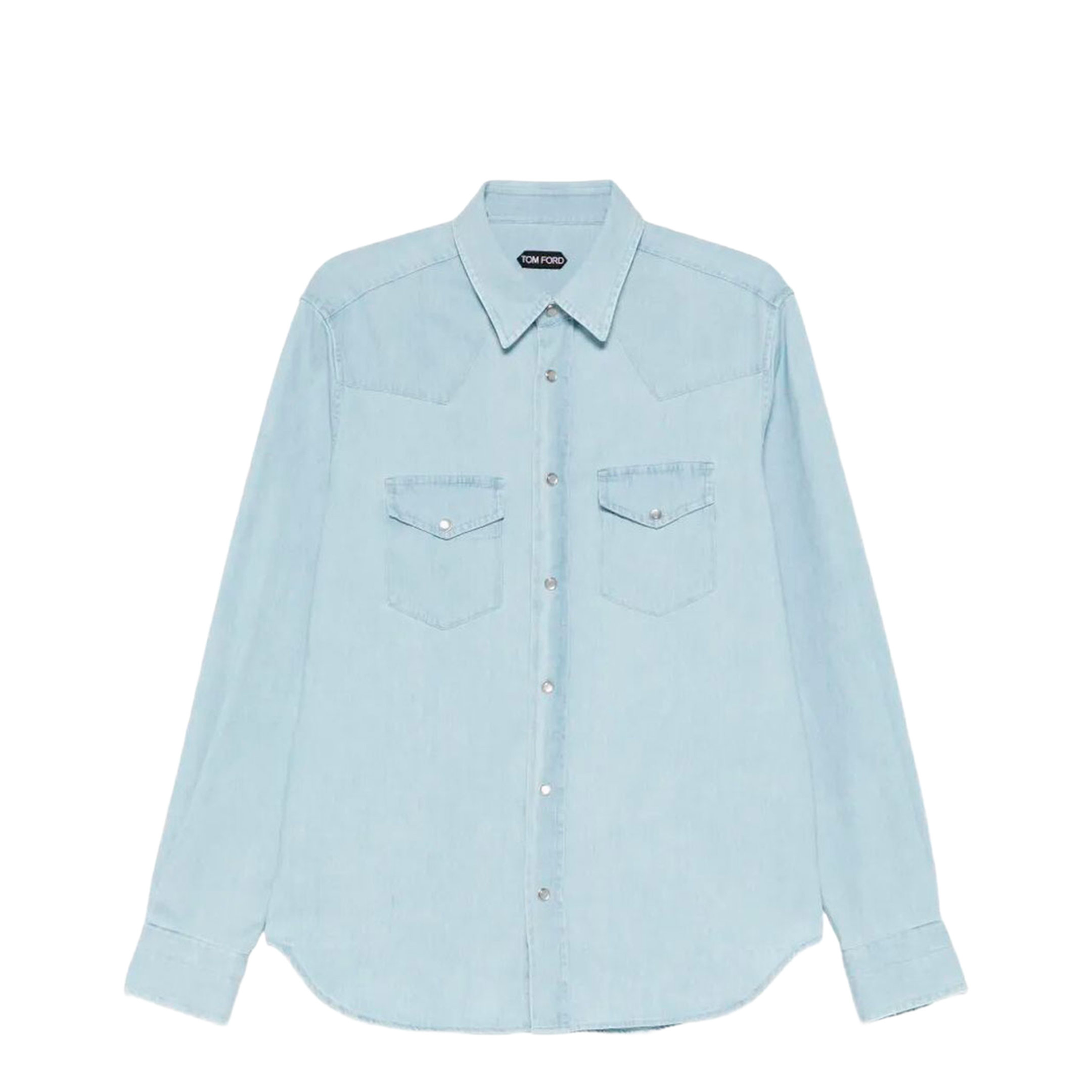 Denim Chambray Western Shirt - Image 1