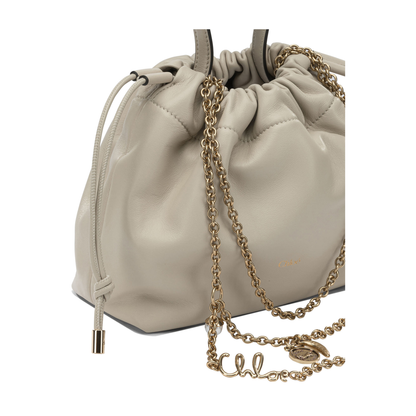 Icons Small Lamb Leather Shoulder Bag - White - Image 4
