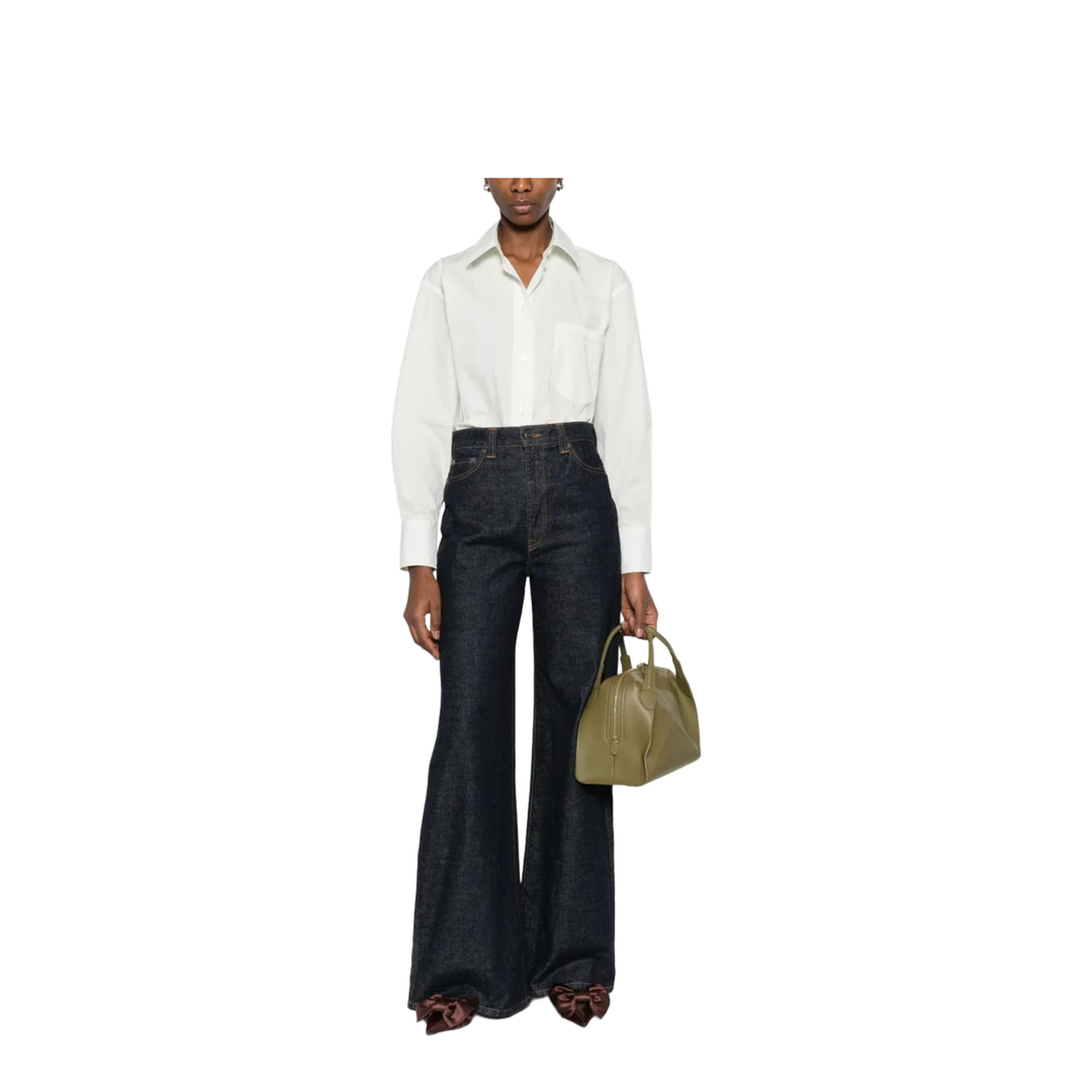 Embroidery Cropped Shirt - Image 2