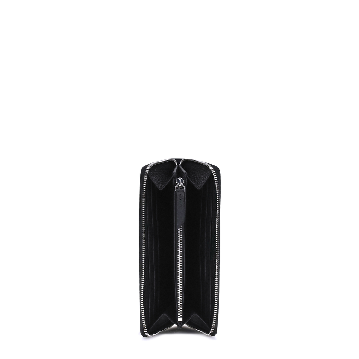 Four Stitches Calfskin Zip-Around Wallet - Black (Negro) - Image 3
