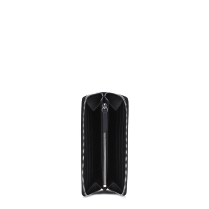 Four Stitches Calfskin Zip-Around Wallet - Black (Negro) - Image 3