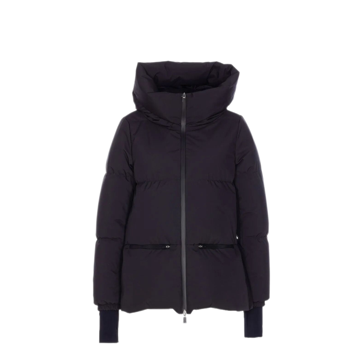 Hooded Short Down Jacket - Image 1