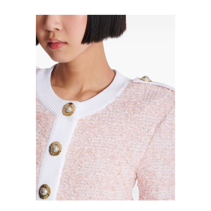 Short-Sleeved Knit Cardigan - Image 5