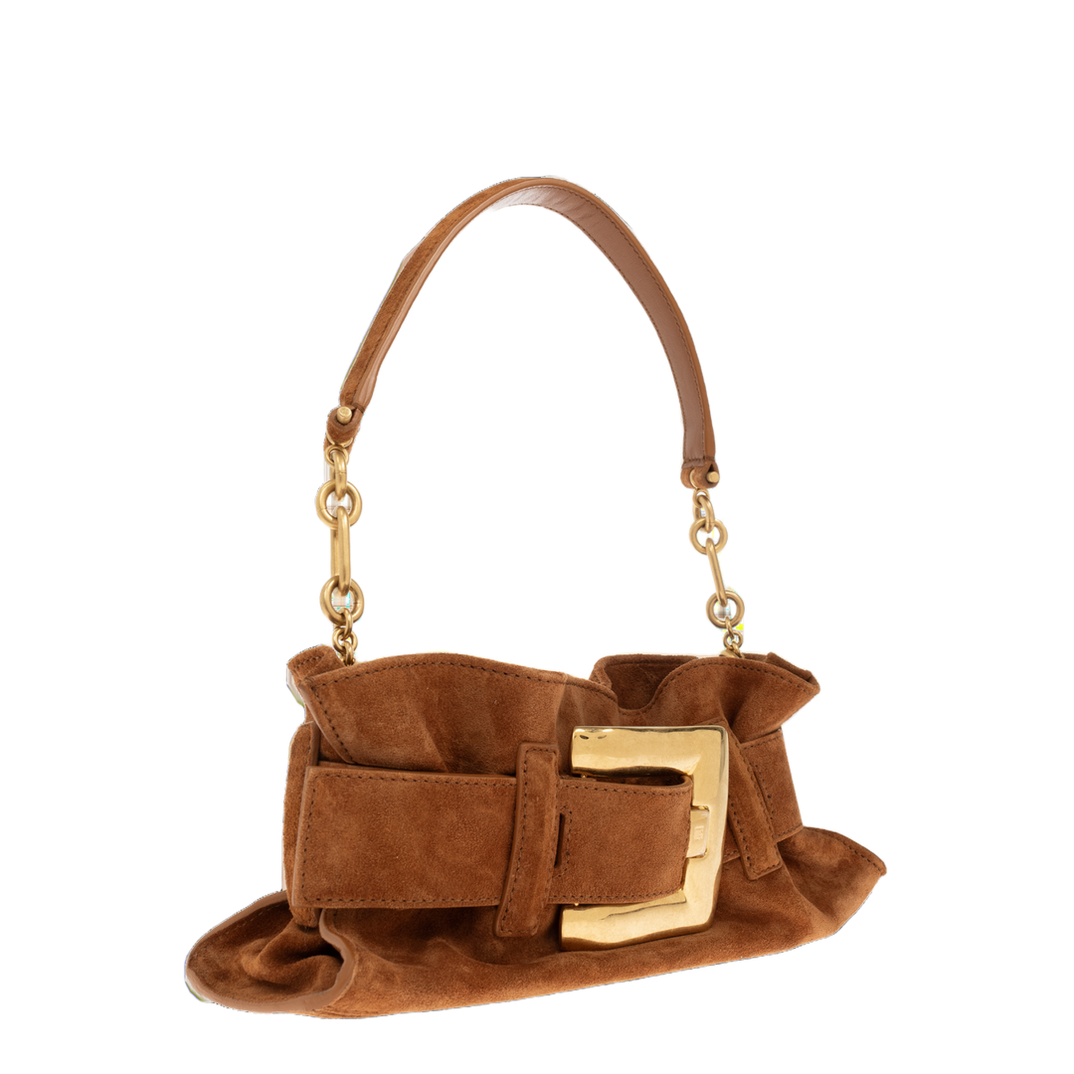 Anthem Mini Suede Leather Bag - Brown - Image 4