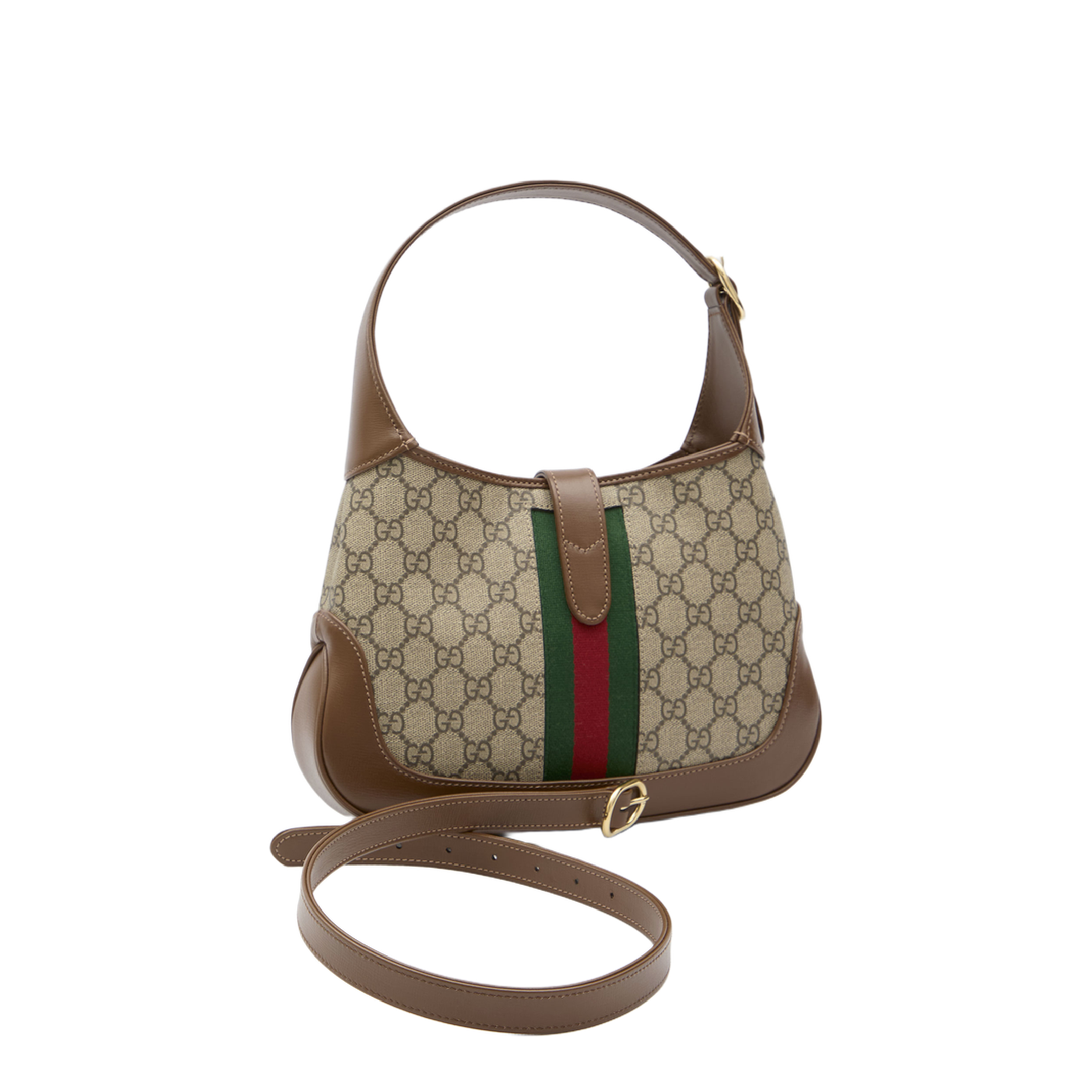 Ophidia Canvas Shoulder Bag - Brown - Image 2