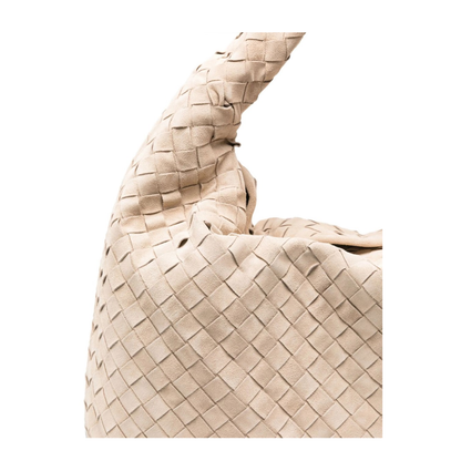 Hop Large Calfskin Shoulder Bag Beige - Image 4