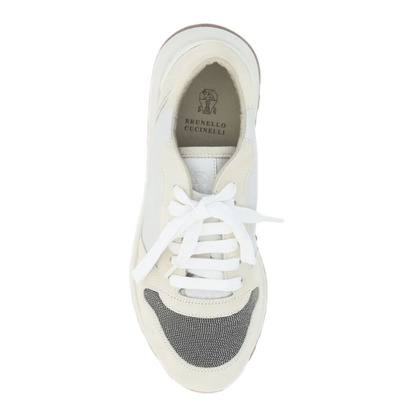 Suede and Techno Fabric Runners with Precious Toe - Image 4