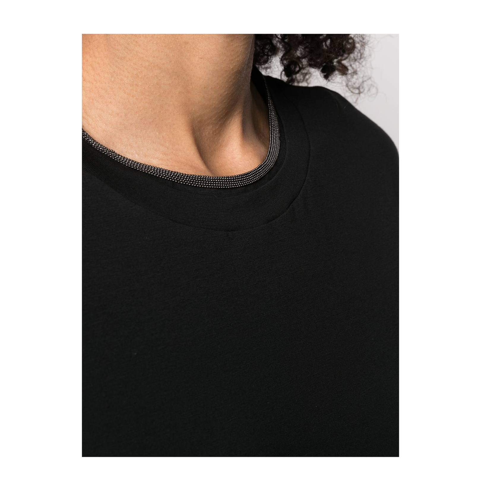 Monili-Detailed Cotton T-Shirt - Image 5