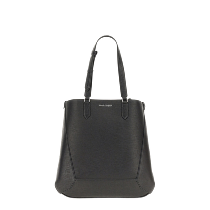Edge Medium Calf Leather Tote - Black - Image 1