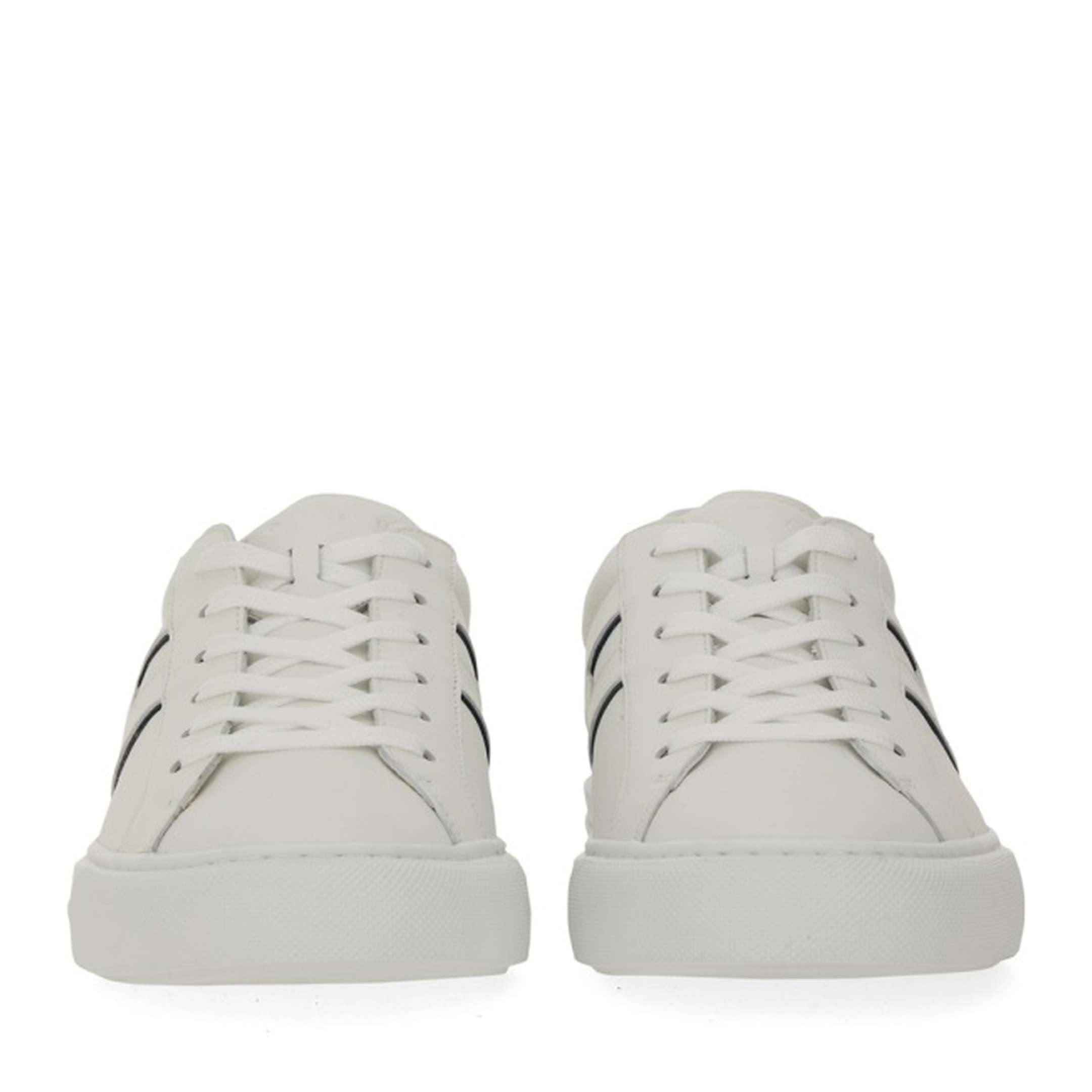 White Logo Design Flat Rubber Sole Lace-Up Closure - Image 4