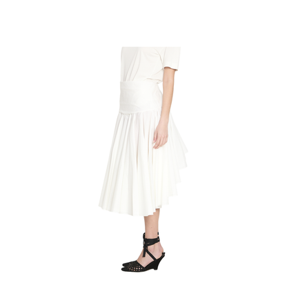 Draped Midi Skirt with Godet - Image 2