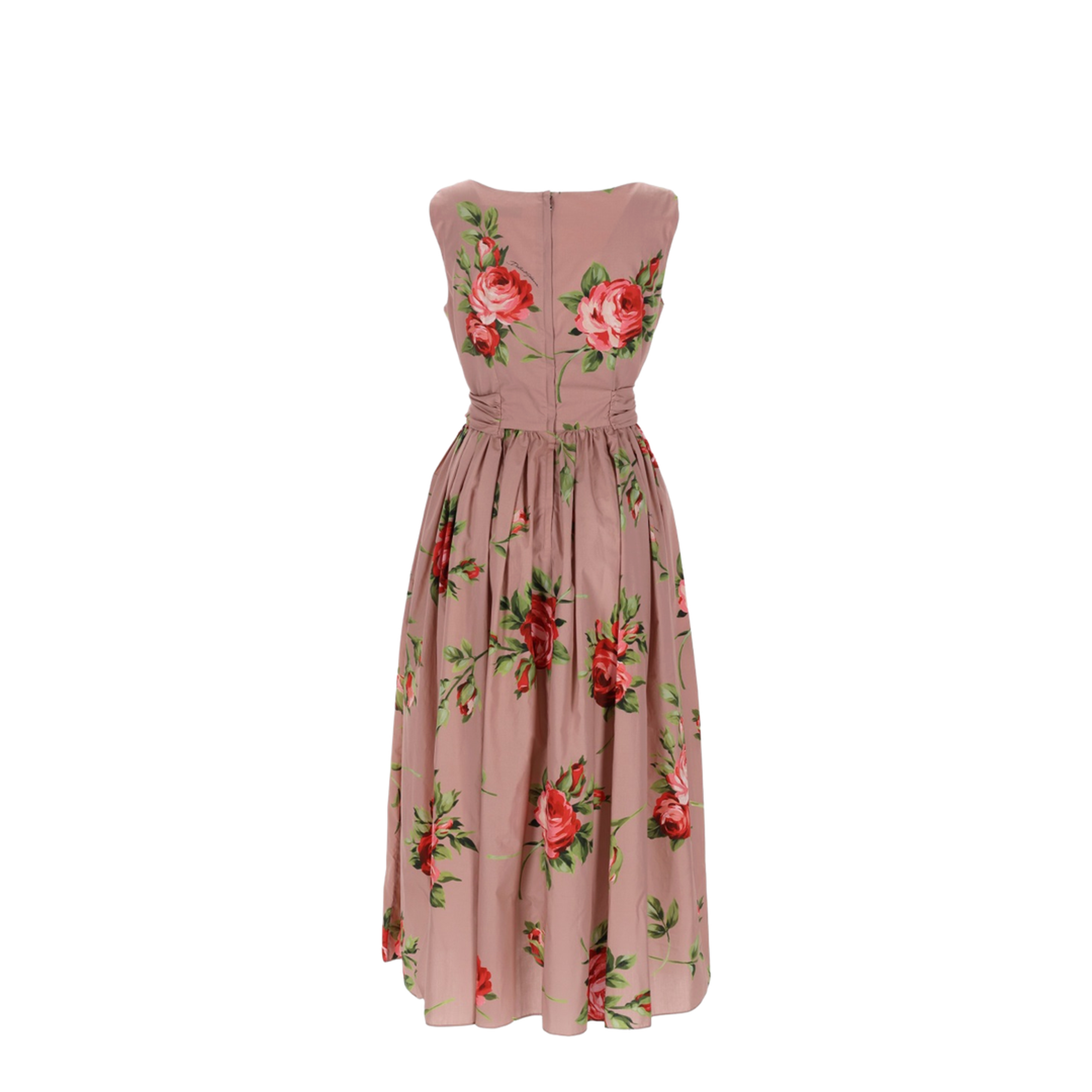 Rose Bouquet-Print Cotton Dress - Image 3