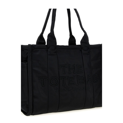 The Puffy Nylon Large Tote Bag - Black - Image 2