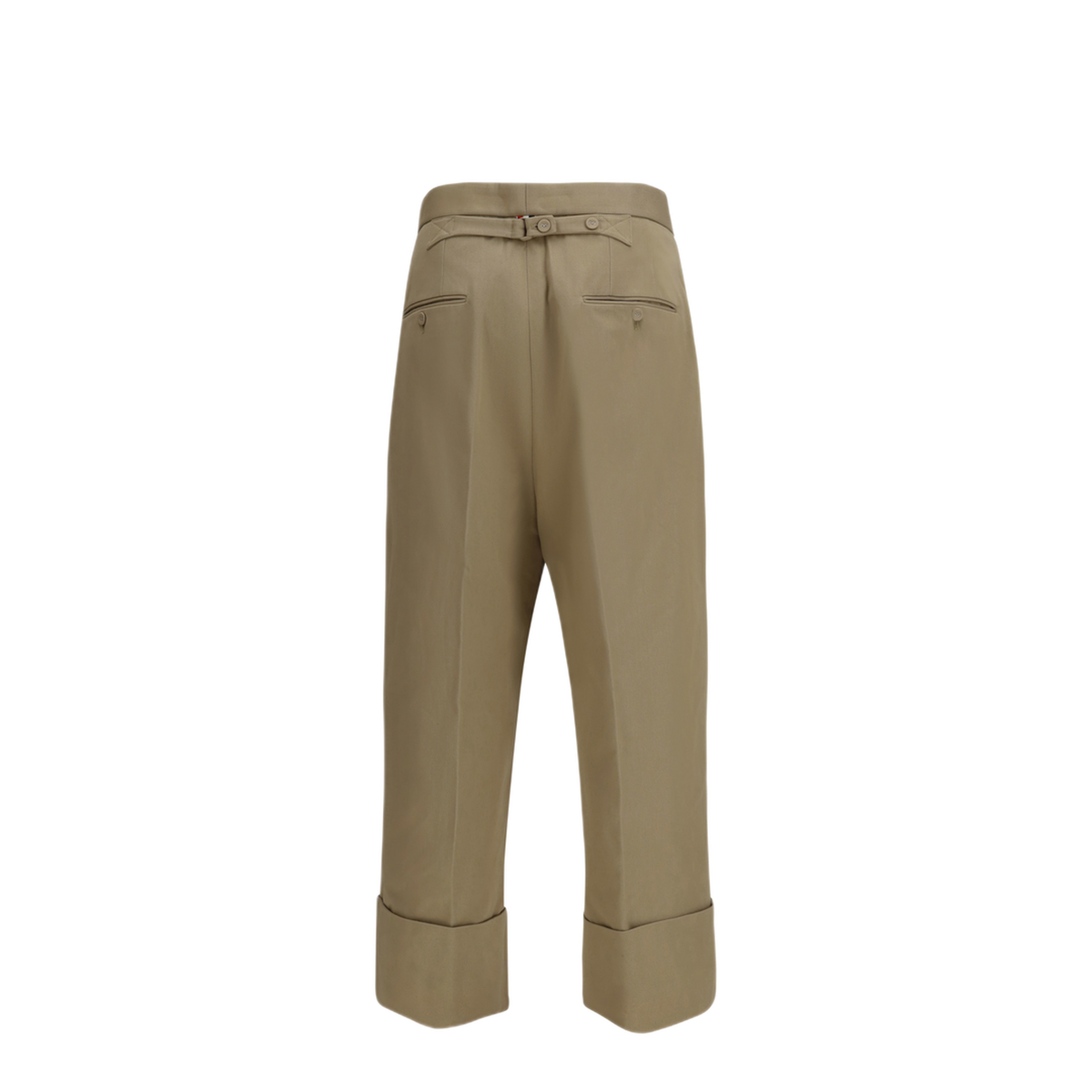 Cotton Gabardine Pants With Double Pleats - Image 2