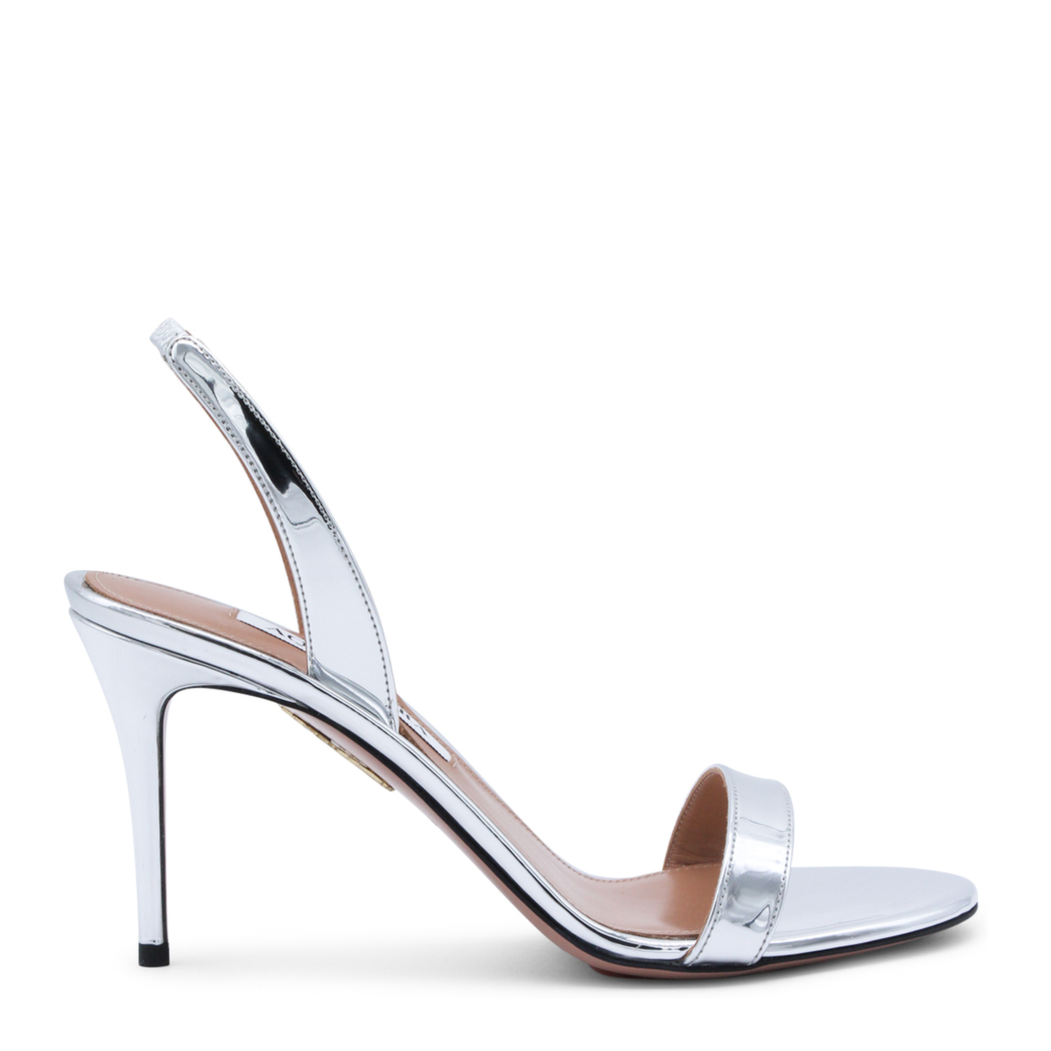 So Nude 85 Silver Sandals - Image 1