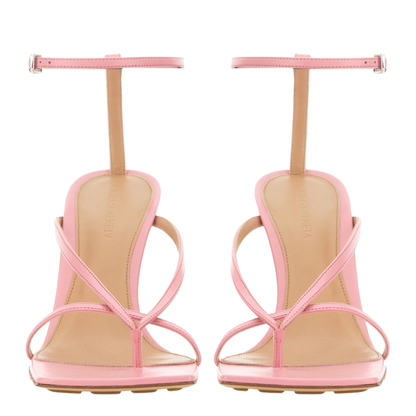 Pink Leather Stretch Sandals - Image 2