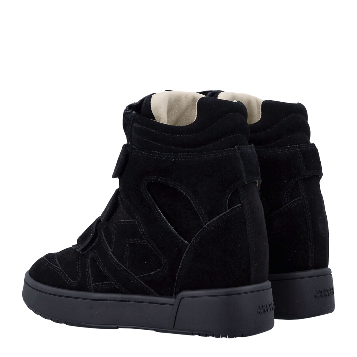Bekett wedge sneakers in black suede - Image 4