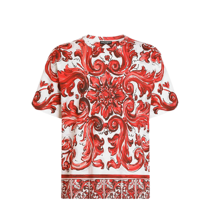 Majolica-Print Cotton T-Shirt - Image 1