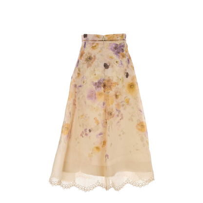 Printed Linen Blend Memento Skirt - Image 2