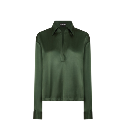 Silk Satin Stretch Shirt - Image 1