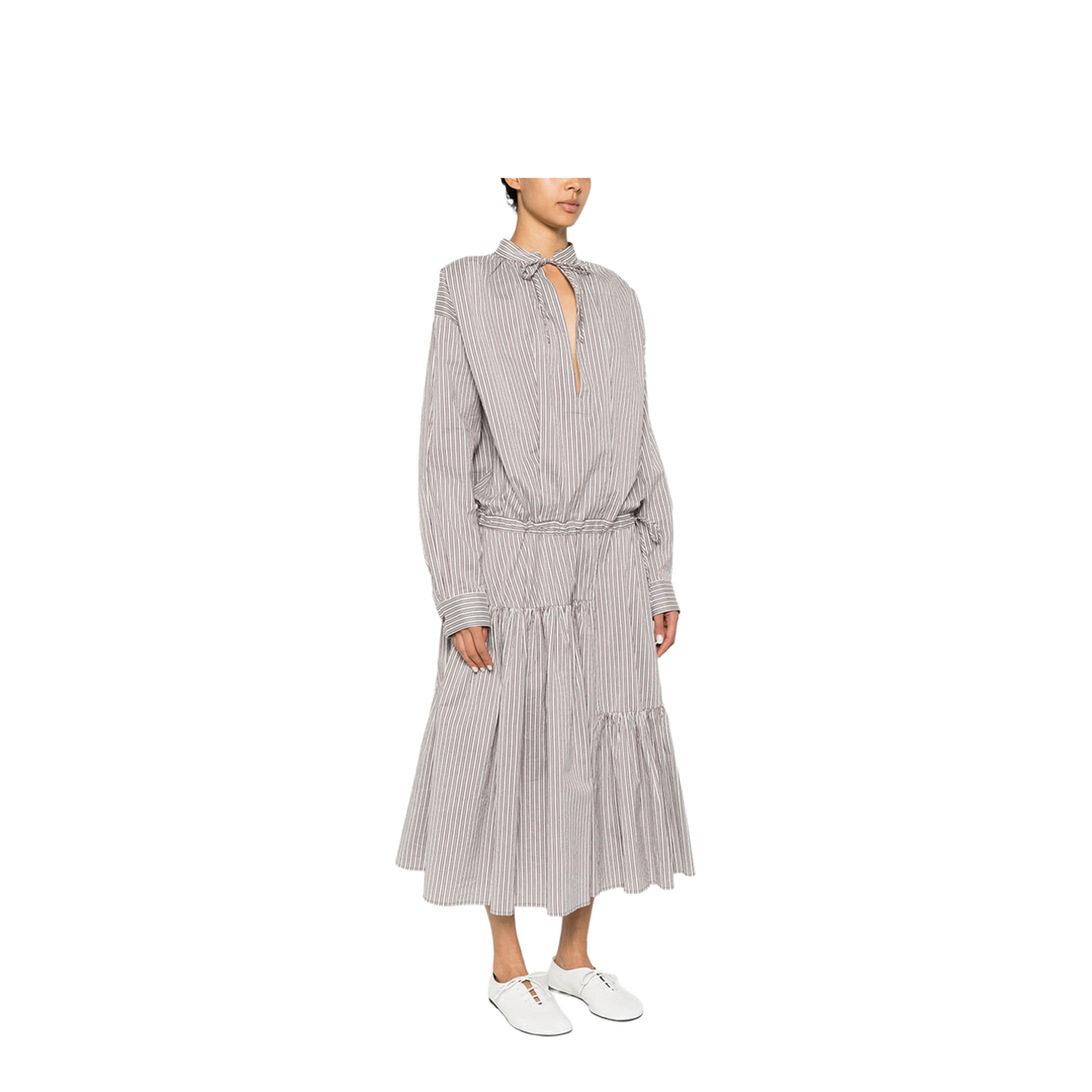 Striped Silk-Blend Long Dress - Image 2