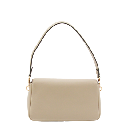 Charlie Small Leather Shoulder Bag - Soft Cement - Image 5