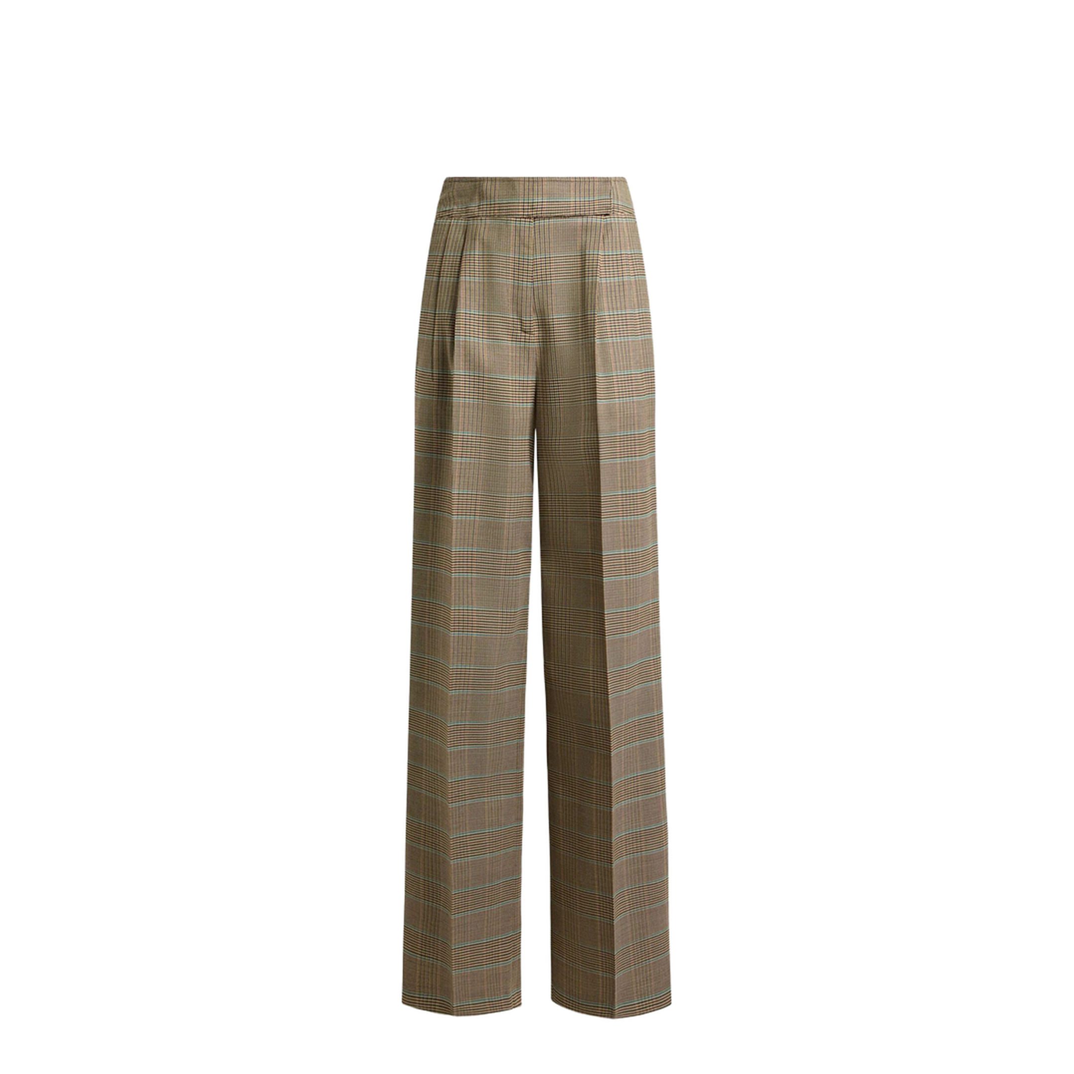 Stretch Wool Pants with Prince of Wales Pattern - Image 1