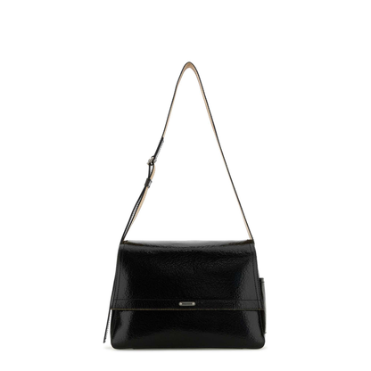 Black Leather The Slouch Crossbody Bag - Image 1