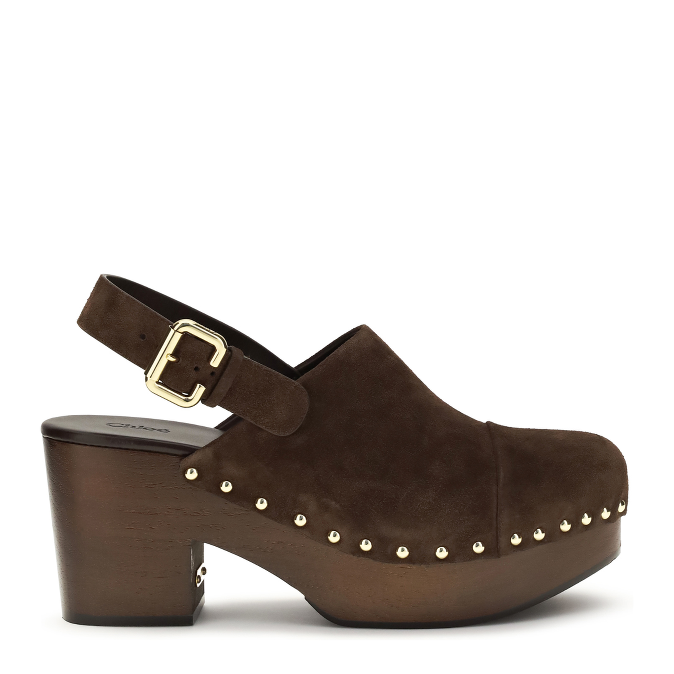 Jeannette Wedge Clogs In Glossy Calfskin - Image 1