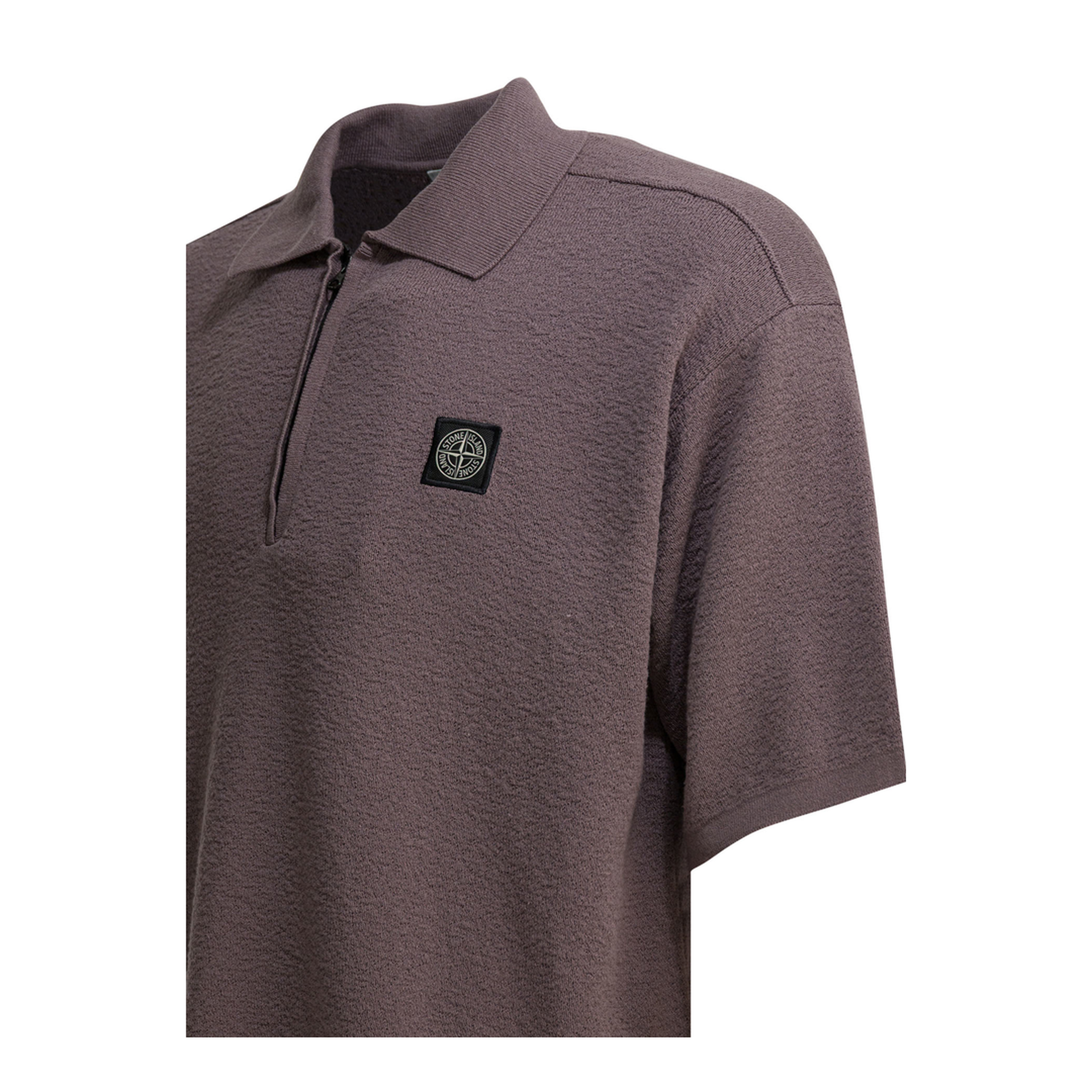 Polo Shirt with Half Zipper and Logo - Image 4
