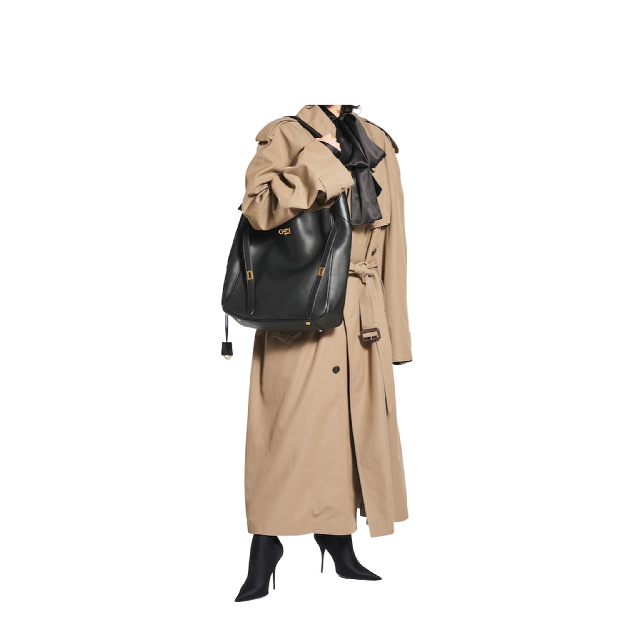 Bel Air Large Calfskin Hobo Bag - Black - Image 4