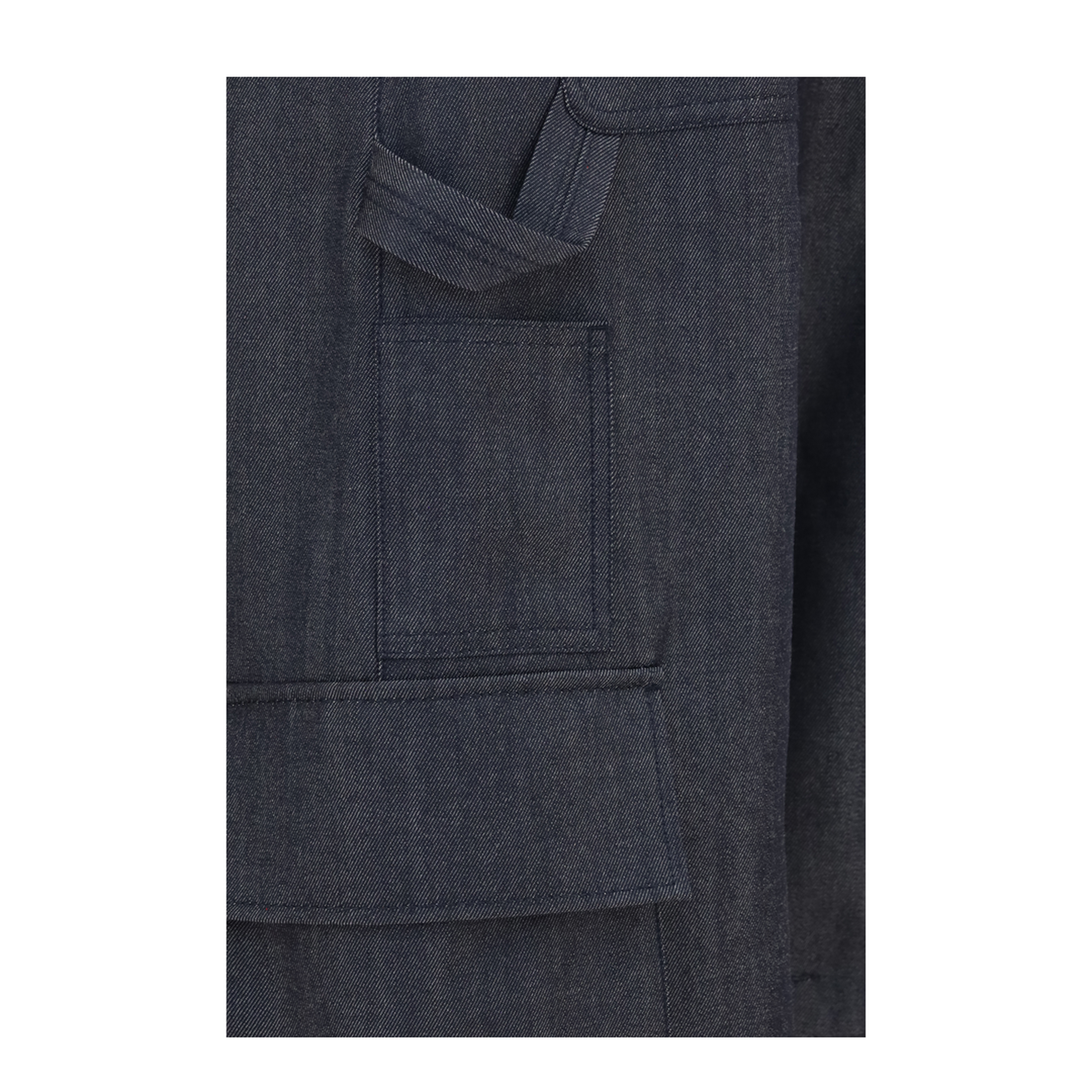 Denim Print Cargo Pants - Image 3