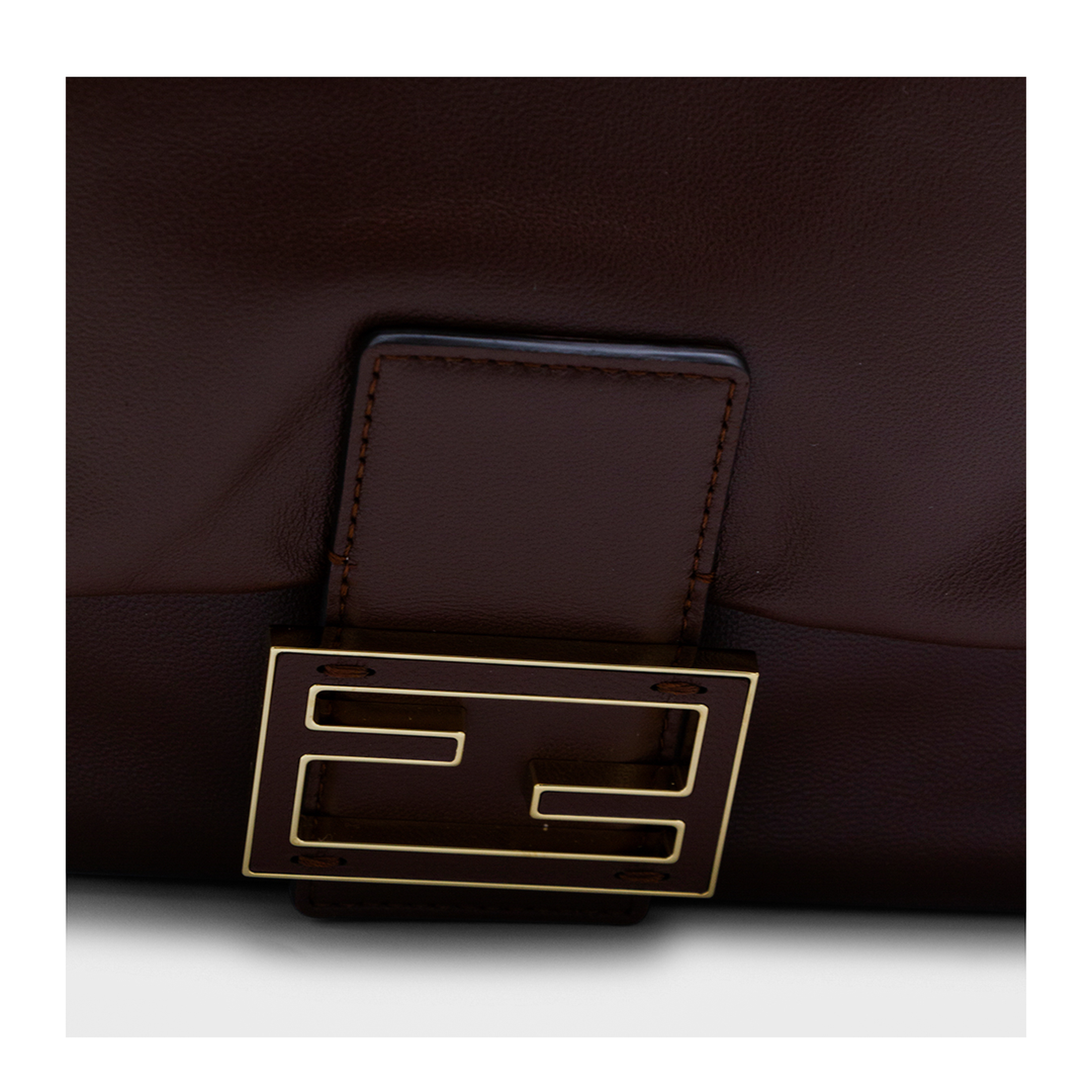 Mamma Baguette Medium Leather Shoulder Bag - Brown - Image 8