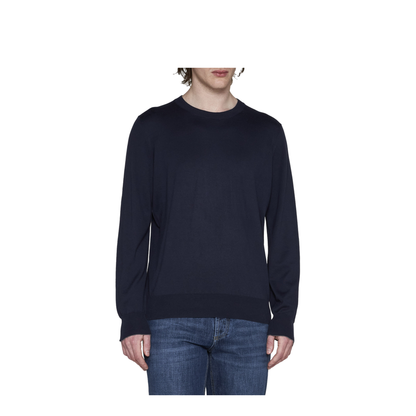 Navy Blue Cotton Sweater - Image 2