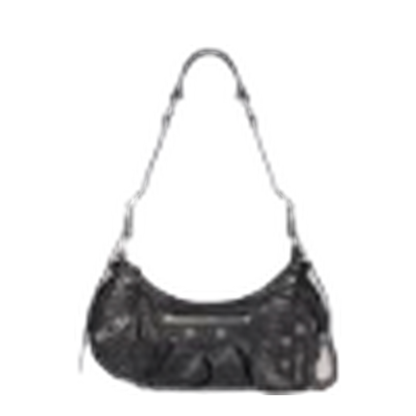 Le Cagole Small Arena Lambskin Shoulder Bag - Black - Image 2
