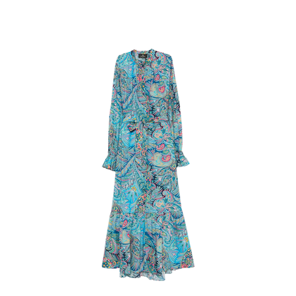 Paisley Print Cotton-Blend Shirt Dress - Image 1