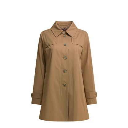 Short Cotton Gabardine Trench Coat - Image 1