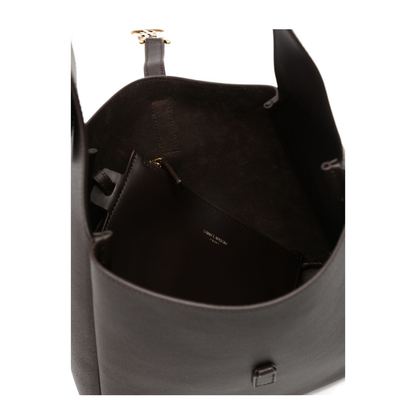 Le 5 À 7 Supple Small Grained Leather Shoulder Bag - Arabica - Image 3