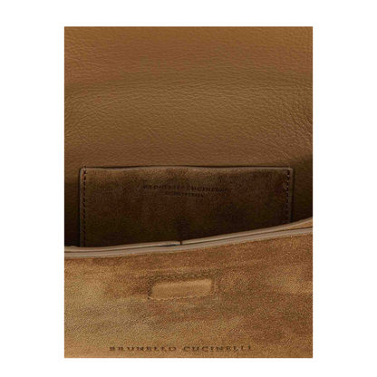Suede Clutch Bag Brown - Image 4