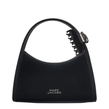 Glam Claw Clip Crossbody Bag Leather Black - Image 5