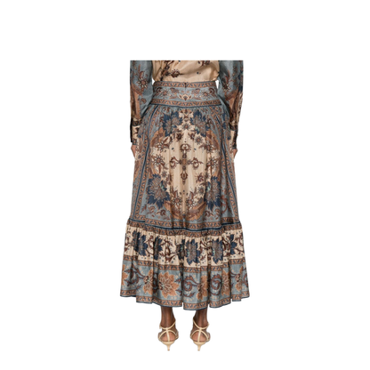 Ascension Printed Silk Skirt - Image 3