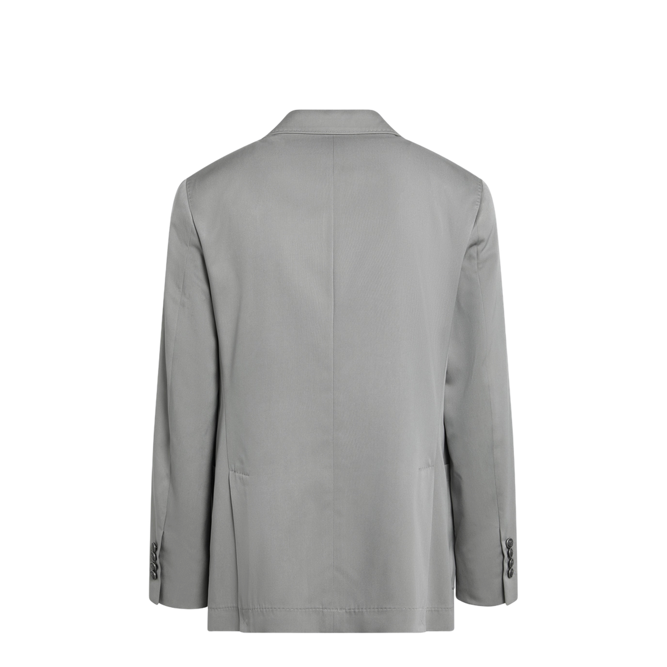 Double-Breasted Silk Blazer In Khaki - Image 2