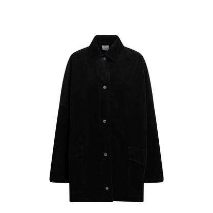 Black Corduroy Overshirt Jacket - Image 1