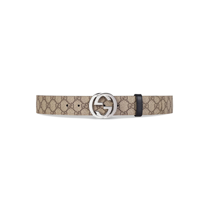 GG Supreme Black Leather Reversible Belt - Image 1