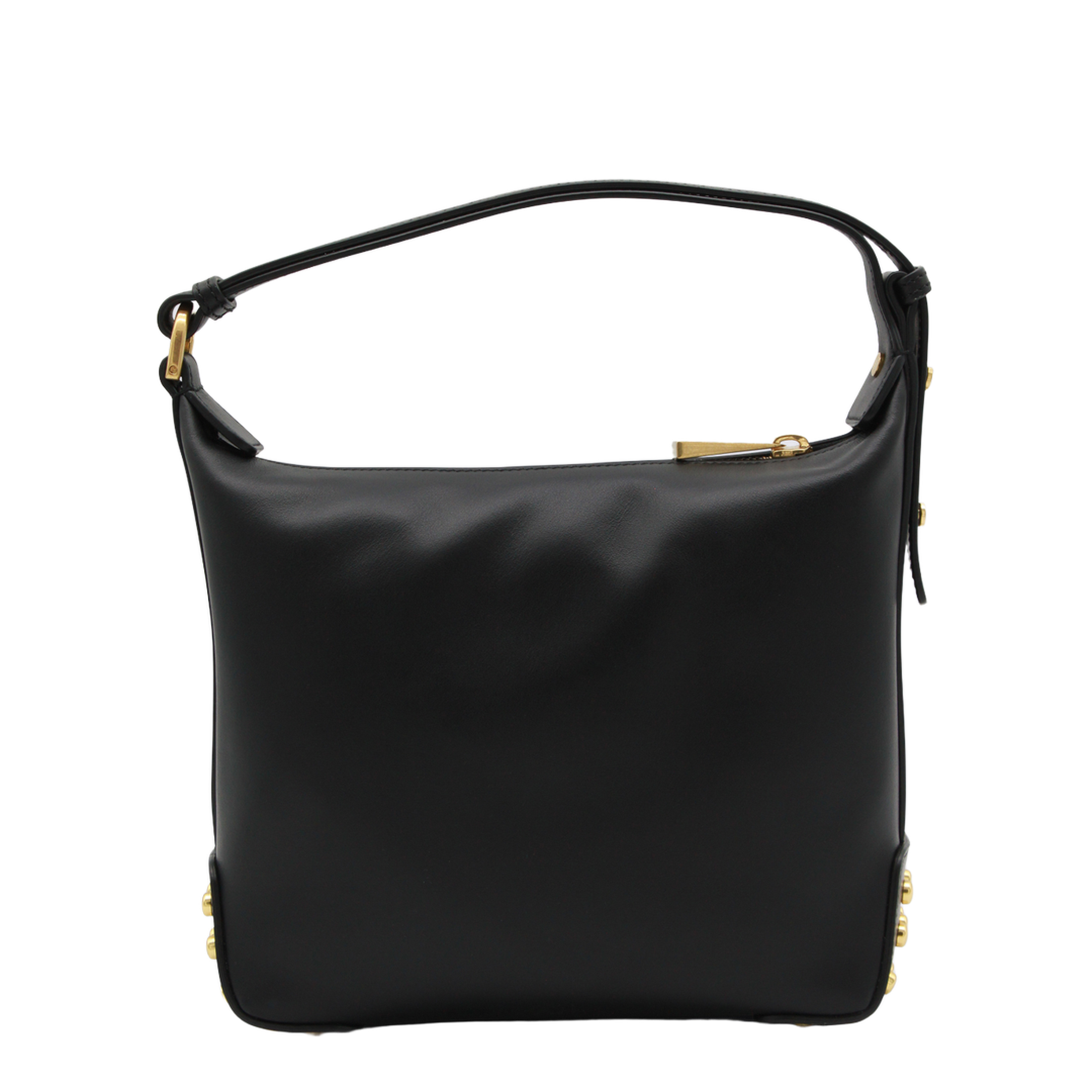 Metal Dots Calfskin Leather Mini Bag - Black - Image 6