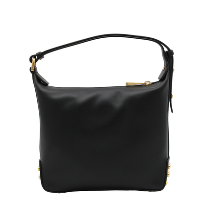 Metal Dots Calfskin Leather Mini Bag - Black - Image 6