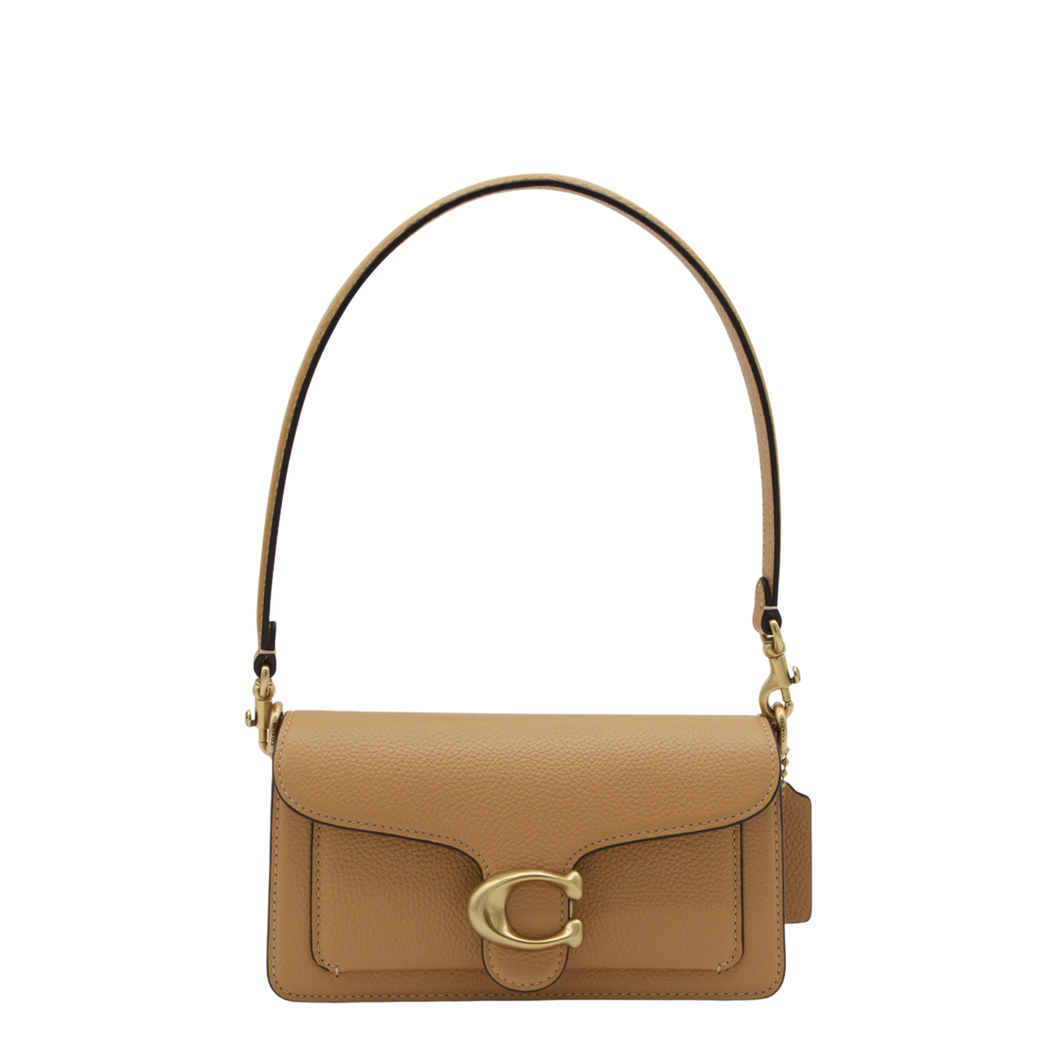 Tabby 20 Polished Pebble Leather Shoulder Bag - Biscuit - Image 2