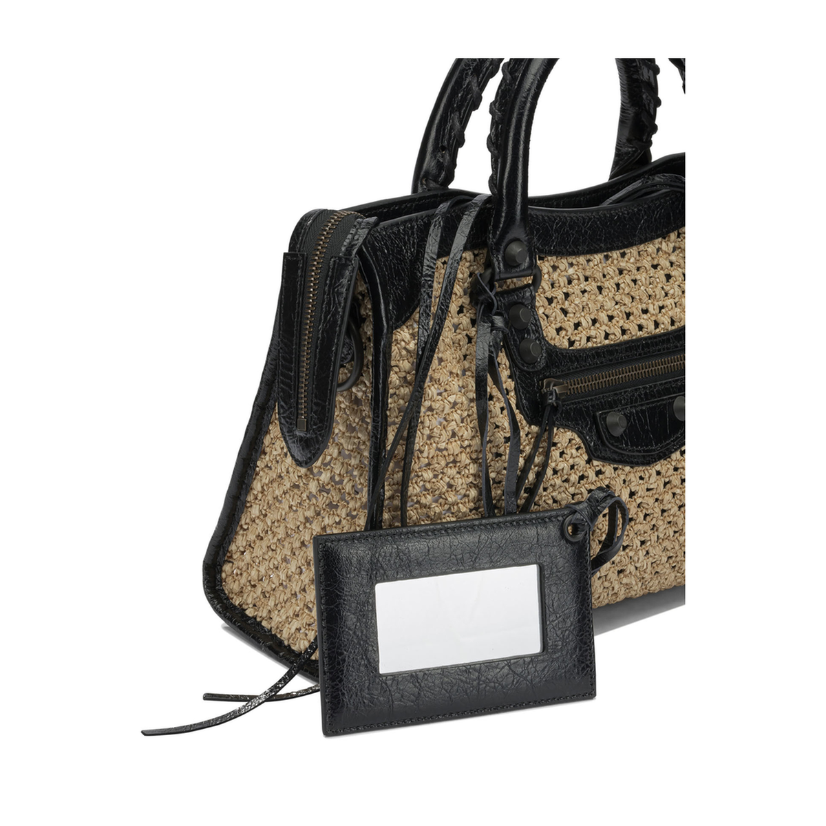 Le City Bag Small Handbags - Natural/Black - Image 4